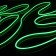 Flexible Neon Elektrostandard, IP67, 2835, 120 LED/m, 220V, one -way, Green glow
