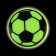 The reflective icon "Football", d = 5.8 cm, color mix