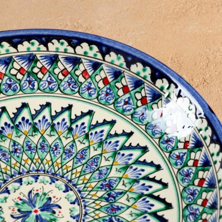 Largan Rishtan ceramics "Patterns", 25 cm, blue-2