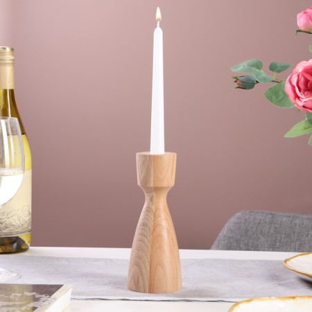 Candlestick, model No. 12, 7 x 17 cm, beech