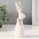Souvenir Ceramics "White Bunny with flowers" 6x2.8x15 cm