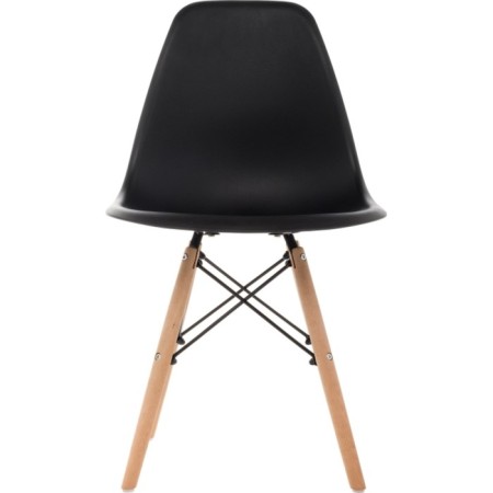 Plastic stool Eames PC-015 Array Book/Metal/Plastic, Natural/Black 46x49x83 cm-2