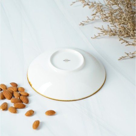 Porcelain salad Magistro "Cerera", 400 ml, d = 16.2 cm, brown color-7