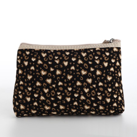 Simple cosmetic bag, 20*3*12, lightning departure, lining, black-1
