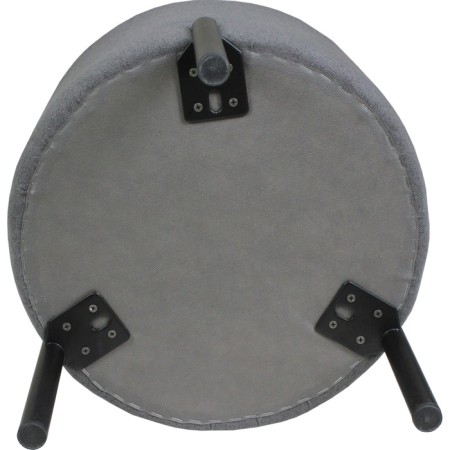 Pouffer "Charlie 3", 400 × 400 × 450 mm, artificial wool Cardif 20, dark gray color-2