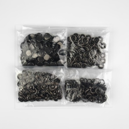 Shirt button, closed, d = 9.5 mm, black nickel color-3