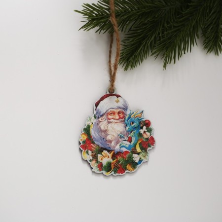 New Year's decor "Santa Claus with the Dragon" 6.8 x 7.9-2