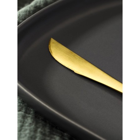 Stainless steel knife Magistro "folk", length 22 cm, gold color-1