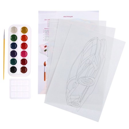 Sketching watercolor "Racing Machines"-1