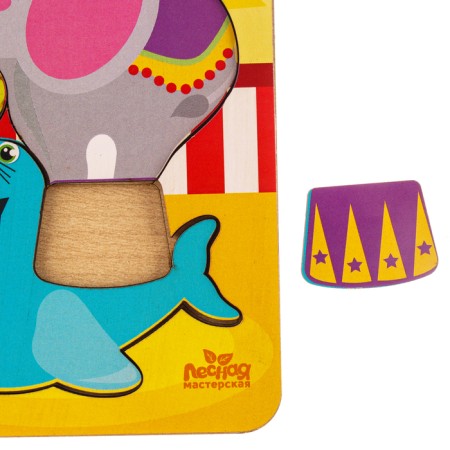 Logical puzzle "Animals in the circus" 30x10 cm-1