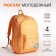School backpack from textiles 2 department with lightning, 3 pockets, orange color