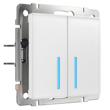 S touch switch W4520601, double-key, with a Wi-Fi function, white