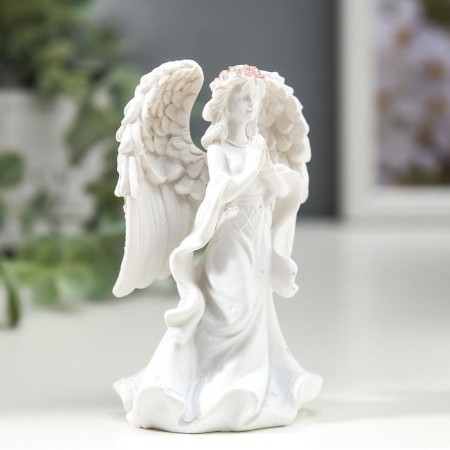 Souvenir Polystone "Angel -girl in a pink wreath - Hope" MIX 5x7.5x4 cm-4