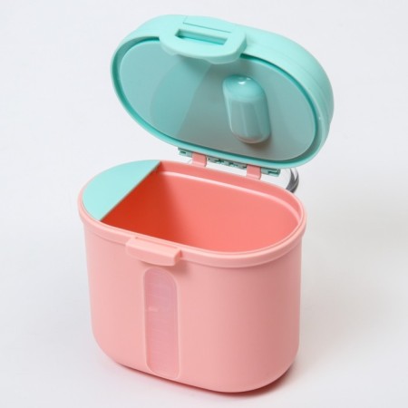 Container for storing baby food "Crown", 360 gr., Pink color-9