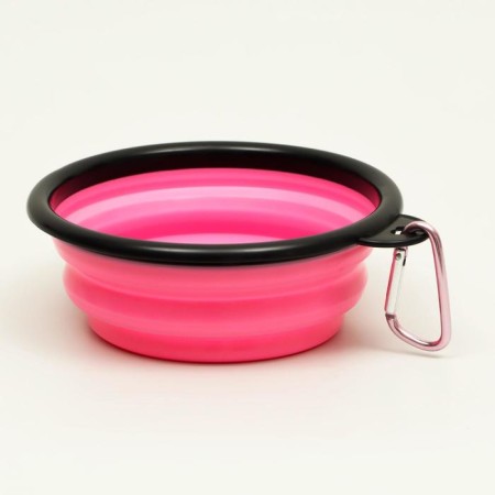 Silicone bowl, folding, 350 ml, 13 cm, pink-3