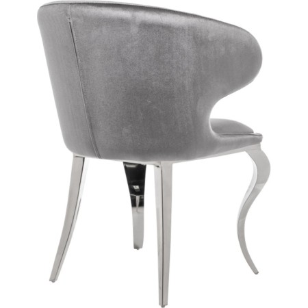 SHEET on the metal frame Erica metal/fabric, chrome/gray 60x57x79 cm-9
