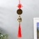 Bell Metal "Elephants on the coin, elephants on the bell" Red node of happiness 5x4x48 cm