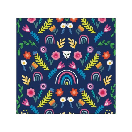 Organizer in a bath on suction cups “Flowers and Rainbow”, for storing toys and trifles, size 33x39 cm-1