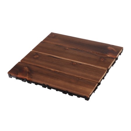 Garden tiles, paving, set - 10 pcs, wood, 30 x 30 x 2.5 cm-2
