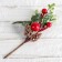 Decor "Winter Charm" Two cones with berries on a branch 16 cm