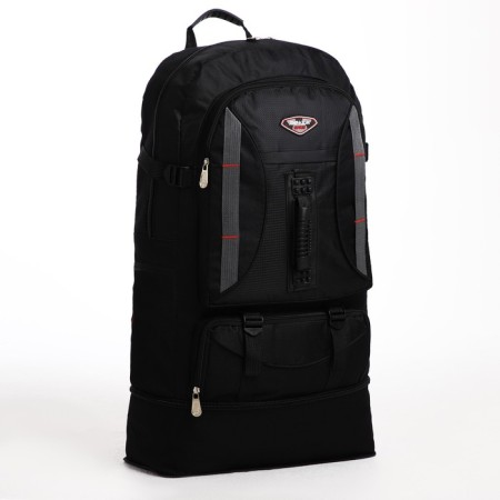 Tourist backpack on lightning, 4 outer pockets, black color-3