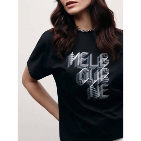 Female T -shirt, size XS, black color
