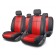 Autoshekhli university Autoprofi TT-902P BK/RD (M), polyester, a set of 9 items, front row, rear row, black/red