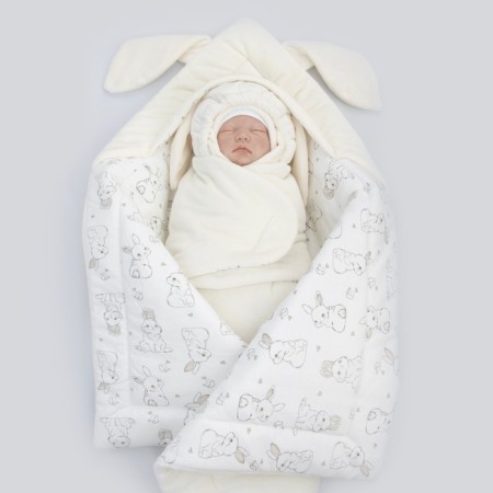 Set for discharge Winter Kinderlitto "Rabbit", 6 items, height 56-62 cm, color milk-3