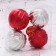 Set of balls plastic D-10 cm, 4 pcs "Marseillaise" silver red