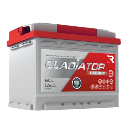 Gladiator Energy 60 A/h battery, reverse polarity, cone