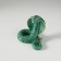 Souvenir ceramics "Dark green cobra" with gold 4.7x8x7.5 cm