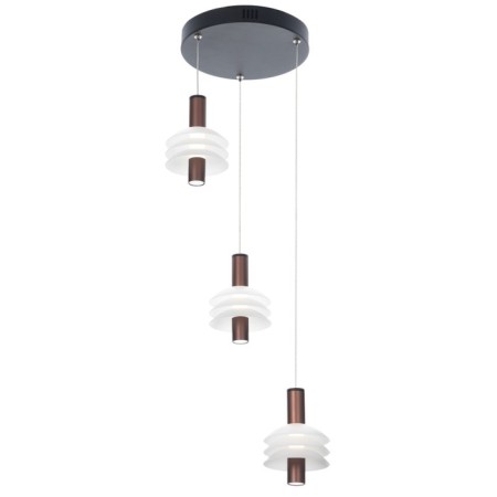 Suspended Citilux “Maya” CL202032, 35x35x22 cm, 3x5.33W, LED, brown color-3