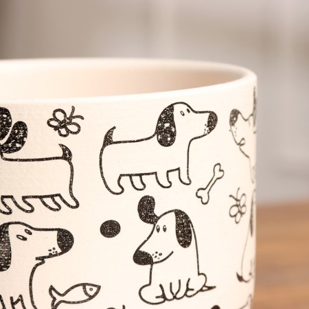 Pot Flower dog White BUY №2, 1.6 l, D - 15 cm-2