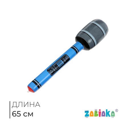Inflatable toy "microphone", 65 cm, sound, color mix
