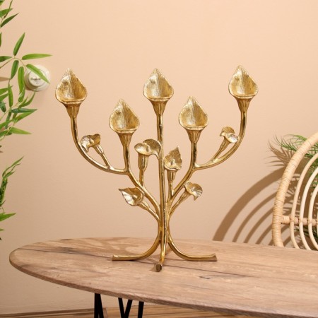 Summary for 5 candles "Flowers" aluminum 47x25x46 cm-1