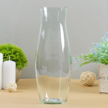 Vase S-64 H = 260 mm. From transparent glass (without decor)