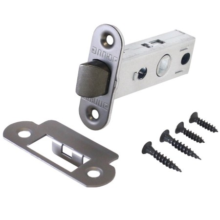 Latch "Allur Art" L45-8-R18 MBN, without handles, oval. Rutz. Plane 18 mm, color graphite