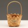 Wicker basket, d13.5 x 10.5/24.5 cm, sequoia