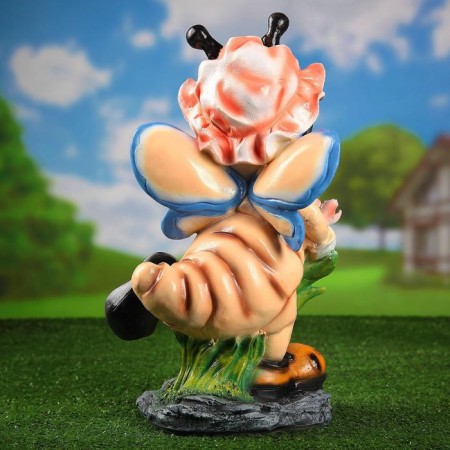 Garden figure "Bee in a panama" 25x23x49cm-5