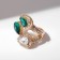 Ring "Jewelry" drop of trio, white-idle color in gold, dimensionless