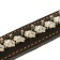 Leather collar on synthetic winterizer "Hedgehog", 69 x 3.6 cm, Osh 45-60 cm, black