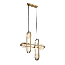 Светильник подвесной St Luce. SL1201.203.04. Circono. 4х5 Вт, G9, 4000K, 60х20х61,5 см, цвет бронзовый