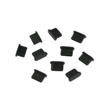 USB plug, black, set 10 pcs