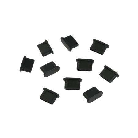 USB plug, black, set 10 pcs