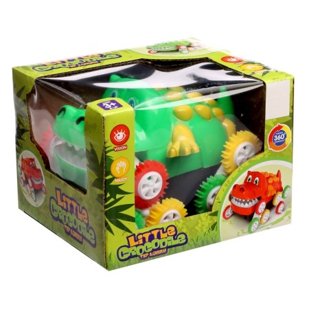 Crokodiye car-carrier, works on batteries, green color-5