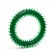 Dog toy "Ring with spikes", 12.5 cm, transparent, green
