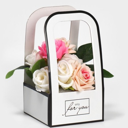 Flower-free box "For You", 12 × 12 × 22 cm