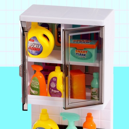A set of furniture for dolls "Bathroom": a bathroom, a sink, post -deck-6