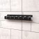 Ban holder, wall -mounted, with hooks, black