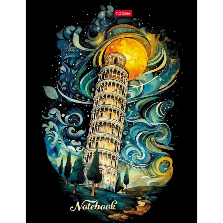 A5 Business Notepad, 96 sheets in the Pisan Tower Cage, solid cover, 6-color block